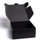 benutzerdefinierte Größe Druck Logo schwarz verdicken Wellstaubsauger Verpackung Karton Versand Versandkarton Box mit Logo