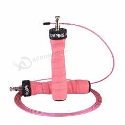 2020 Fitness High Quality Pvc Pink Electronic Aluminum Battle Wireless Crossrope Kids Leather Jumping Rope Pvc with Counter Logo