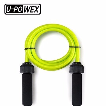 2020 gym 10mm weighted heavy cable jump skipping rope system set with weight soft handles logo