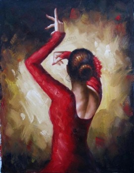 Репродукция ручной работы fabian perez танцующая дама холст картины маслом