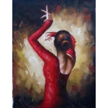 reprodução artesanal fabian perez dancing lady canvas Pinturas a óleo