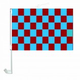 bandiera sportiva da corsa bandiera rossa a scacchi blu