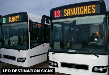 乘客信息系统的公交车LED目的地指示牌