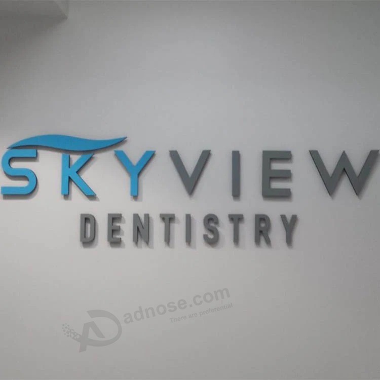 Nome do dentista Publicidade acrílico Signboard channel Letter sign Board