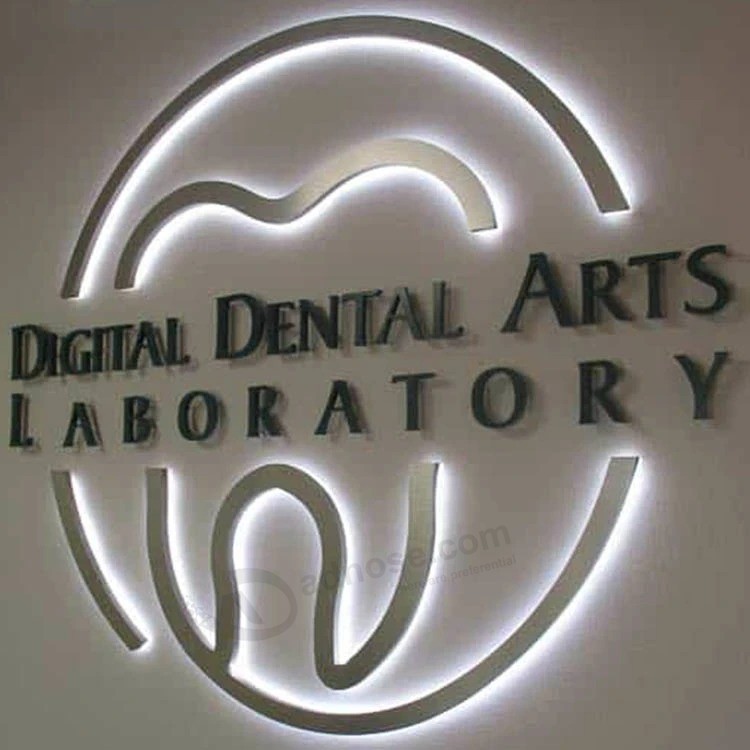 Nome do dentista Publicidade acrílico Signboard channel Letter sign Board