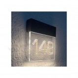 cartello segnaletico a LED con targa numero porta per ufficio personalizzato