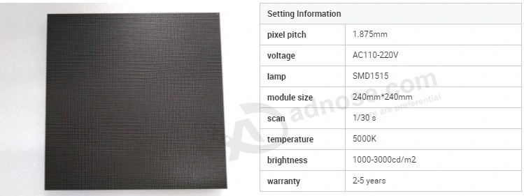 P1.667 tablero de pantalla LED de módulo de señal interior