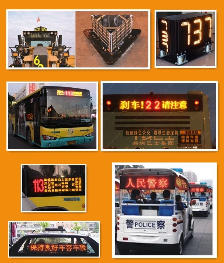 Tablero de la muestra de la pantalla LED de desplazamiento del autobús para la información del pasajero