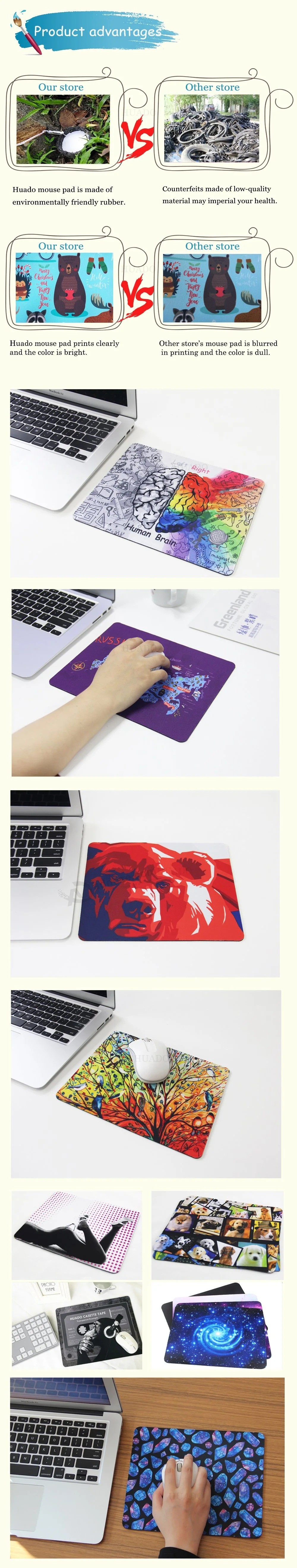 Tappetino per mouse con base in gomma stampata con logo personalizzato 20X18 cm