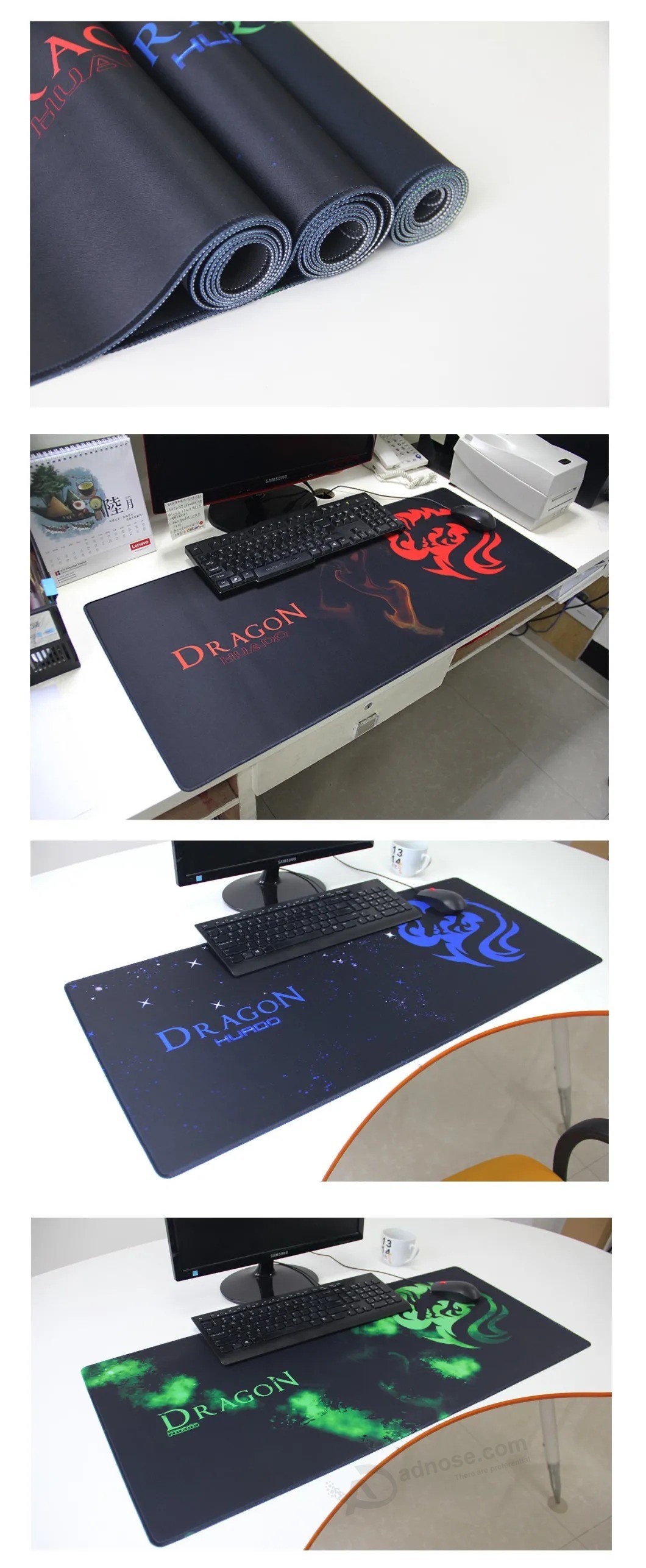 사용자 정의 로고 인쇄 대형 게임용 마우스 패드