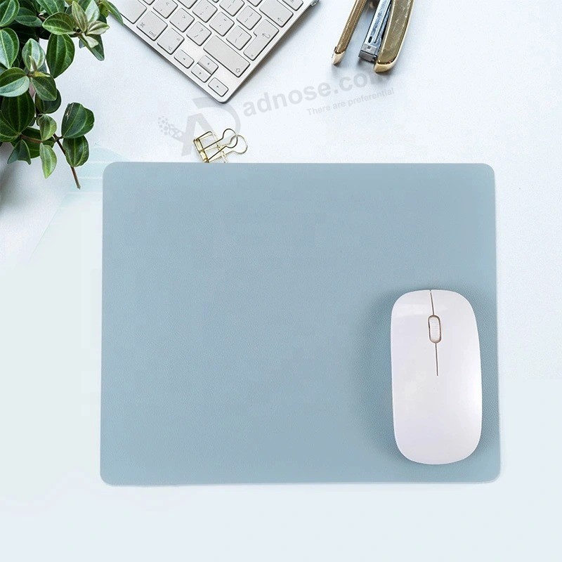 Fashion Custom Logo Office Computer Mat Blank PU Leather Mouse Pad