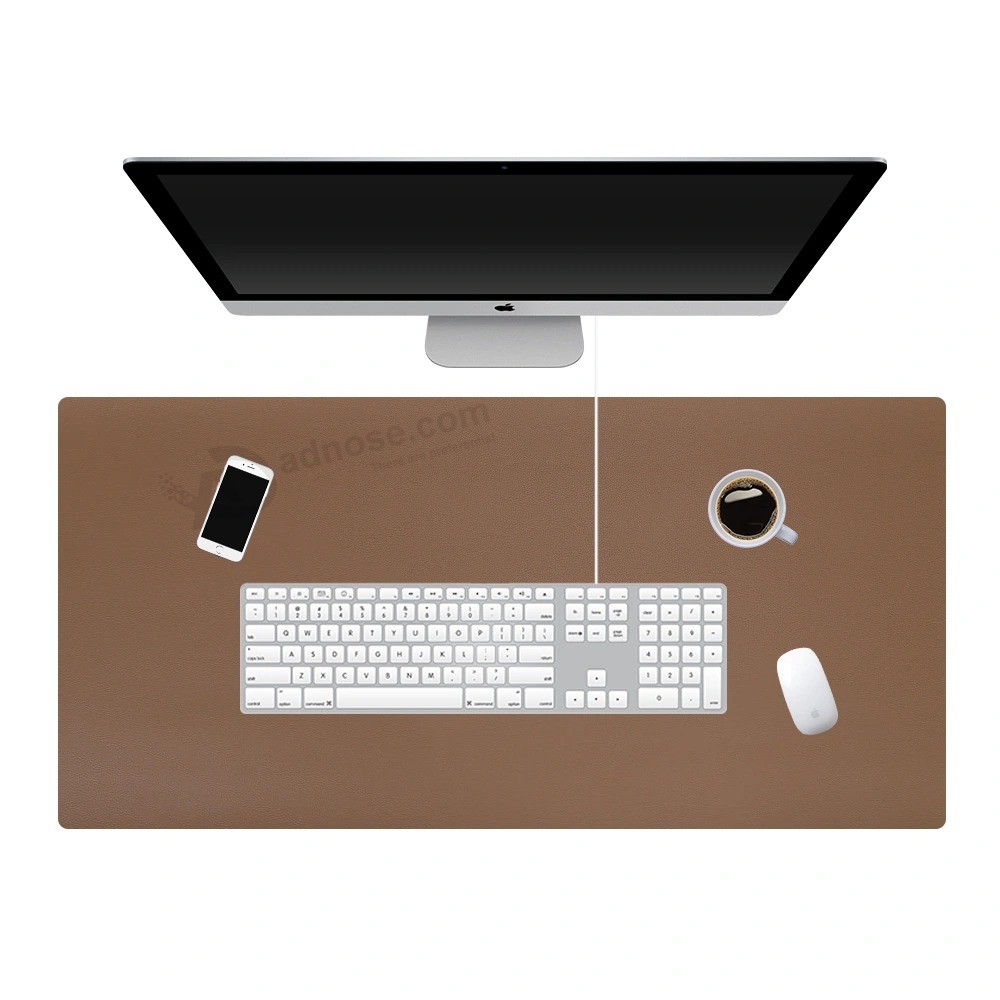 Logotipo personalizado de sublimação redondo couro PU impermeável mouse pad para escritório