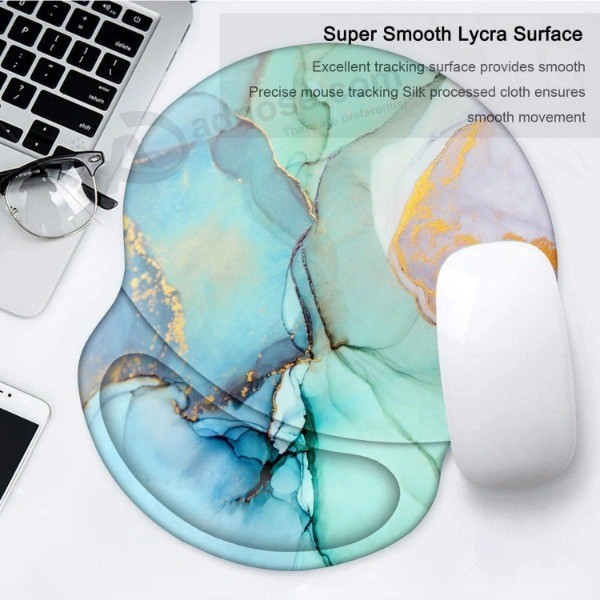 Alfombrilla de ratón de alta calidad para reposamuñecas de gel impreso con logotipo personalizado