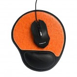 logo personalizzato Tappetino per mouse con supporto per polso con base in pelle PU antiscivolo