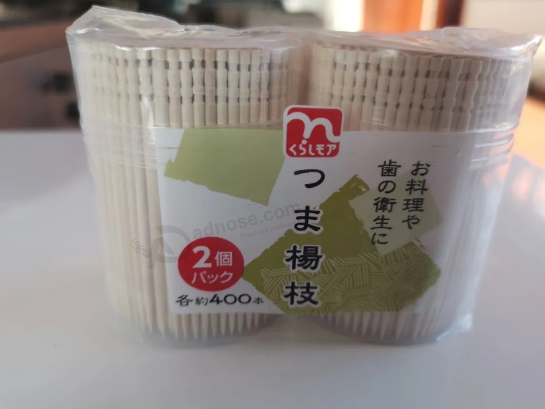 High Quality Bamboo Disposable Toothpick in Bottle with Customers Logo