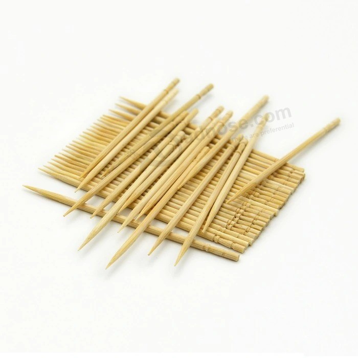 Palillo de bambú de doble punta simple Wjf-006