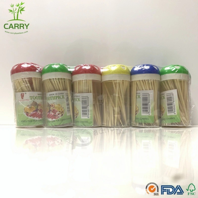 1000 PCS palitos de dente de bambu natural 12 garrafas Dispensador para festa em casa