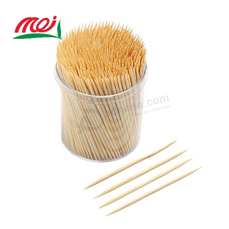 Food grade aangepaste 65 mm wegwerp goedkope merk steriele partij bamboe tandenstoker 10000PCS