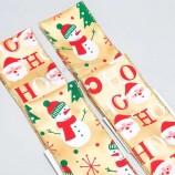 Cinta de Navidad afilada con cable de 2,5 pulgadas para embalaje de regalo / Navidad