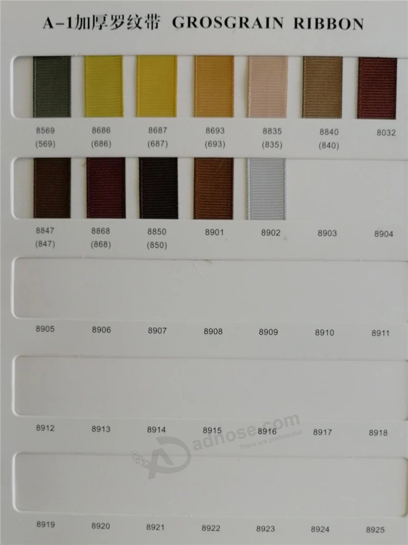 Wholesale High Quality More Colors Grosgrain Ribbon for Garment