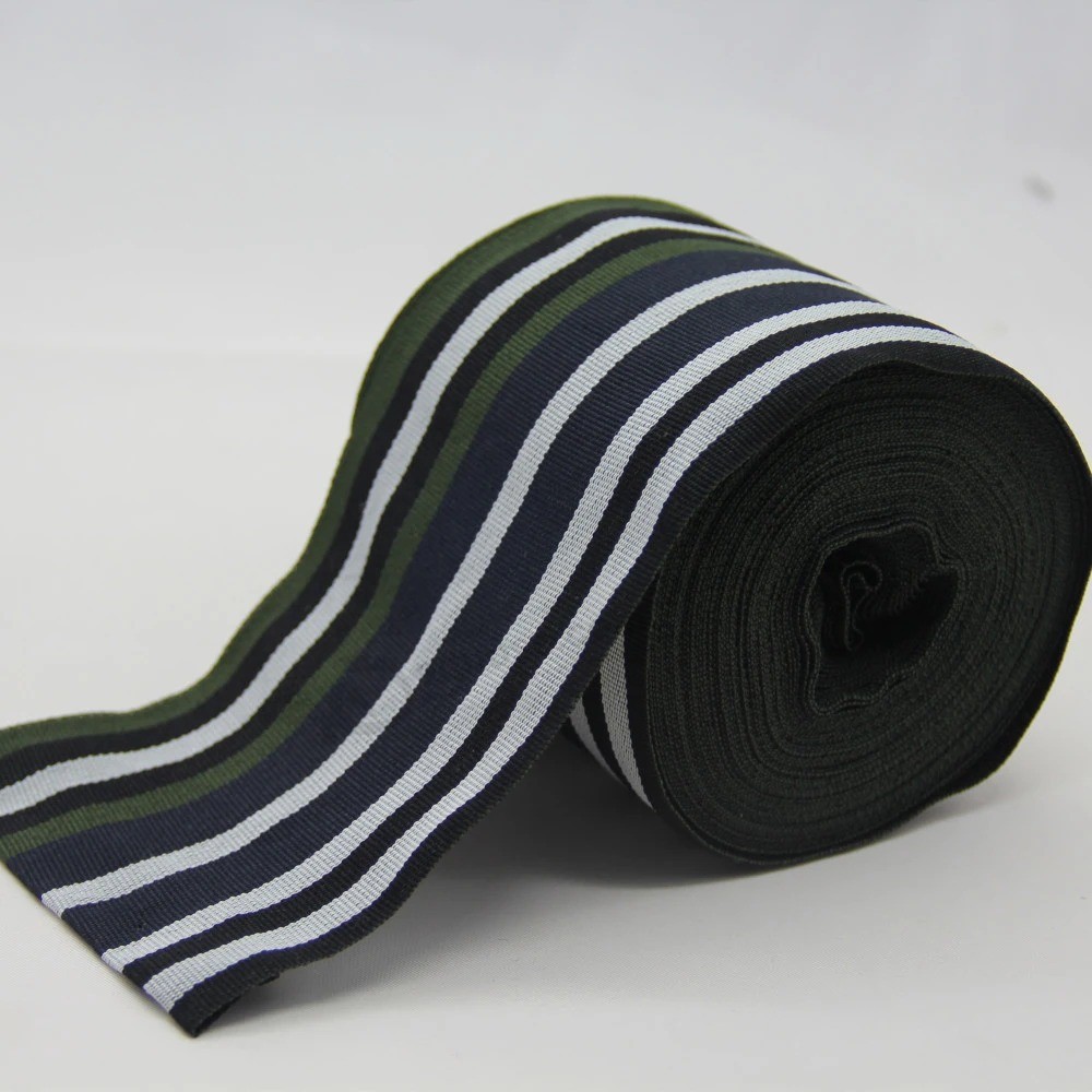 Eco-Friendly stripe Polyester / cotton / PP/ nylon Webbing /Ribbon