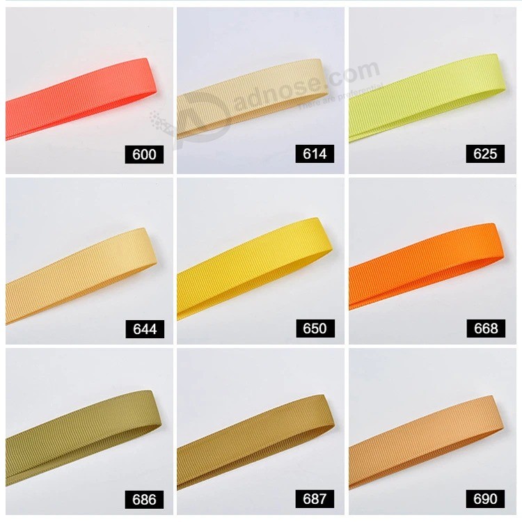 Wholesale 100% polyester Grosgrain ribbon Embossed printed Ribbon