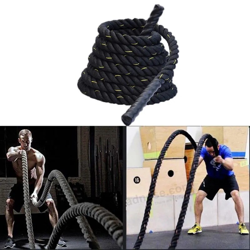 Heavy jump Rope skipping Rope workout Battle ropes for Men women Total body Workouts power Training improve Strength building Mu