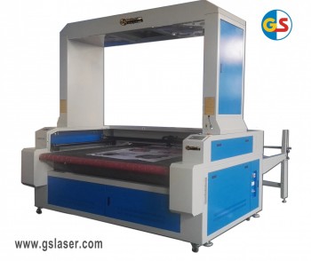 Máquina de corte a laser com alimentação automática de têxteis direto da fábrica gs1610 com grande CCD