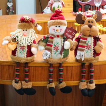 2020年圣诞节坐装饰品毛绒玩具娃娃新的圣诞节装饰品礼物产品