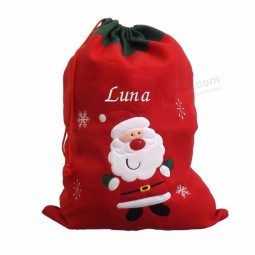 party supplier christmas decoration felt drawstring christmas gift bags