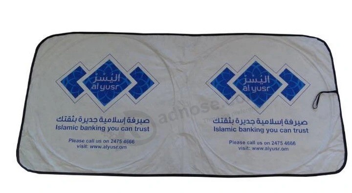 Parasol publicitario con logotipo personalizado de DuPont para sombrilla blanca de coche