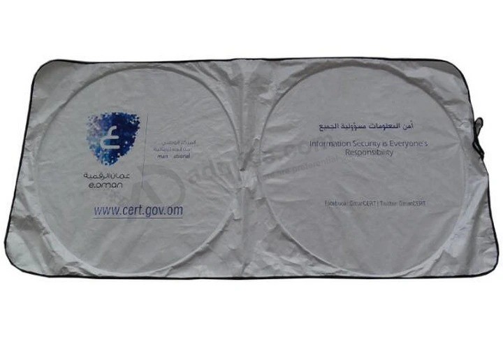 Parasol publicitario con logotipo personalizado de DuPont para sombrilla blanca de coche