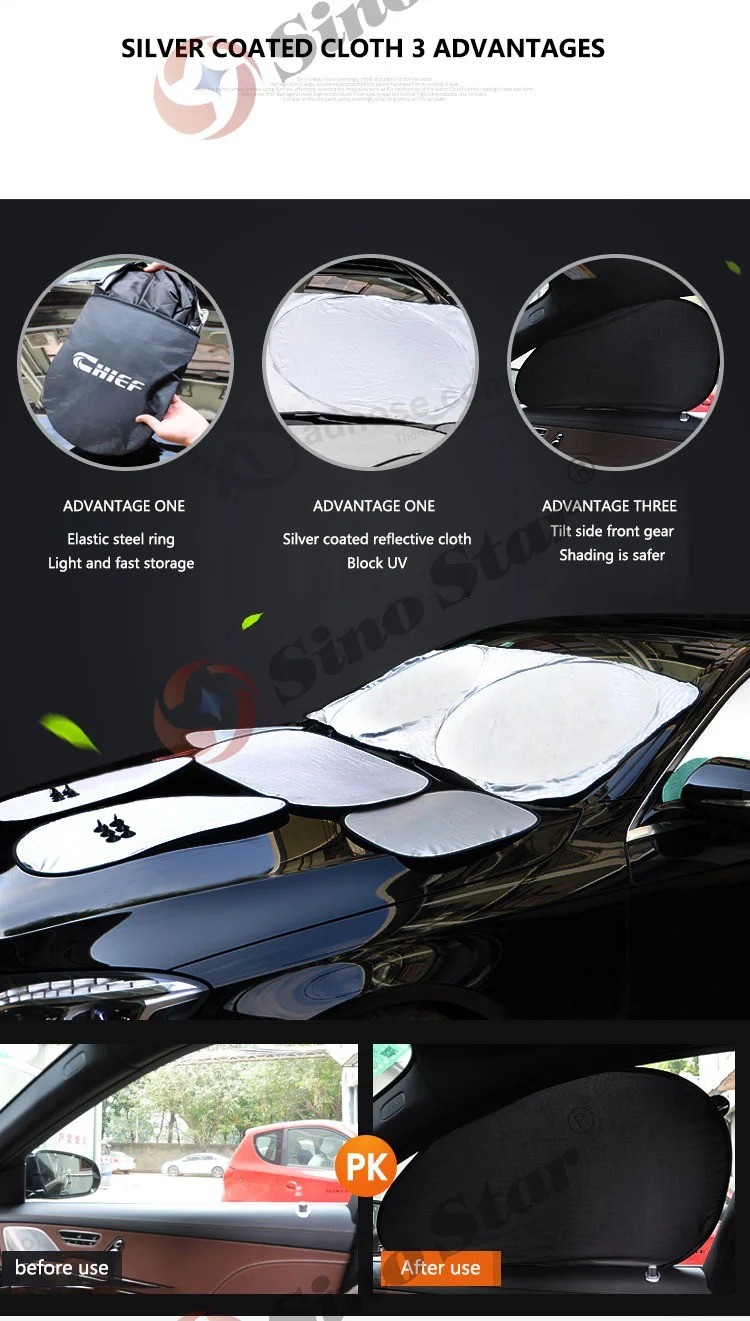 厂家直接提供前窗伸缩式折叠车遮阳帘磁性
