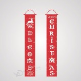 Banner colgante de puerta de entrada de Navidad barata para decoración