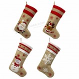 Hot style christmas socks christmas gift bags christmas scene decorations