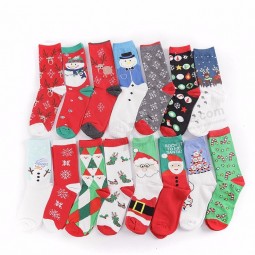 新款可爱圣诞节创意女袜街头快乐时尚棉袜女圣诞节礼物