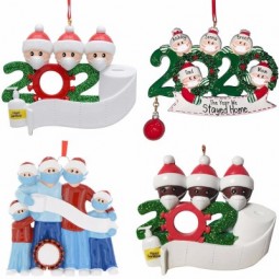 2020 DIY familia personalizada adorno navideño decoración del partido regalo bendiga rezar accesorios de moda decoración del árbol de Navidad