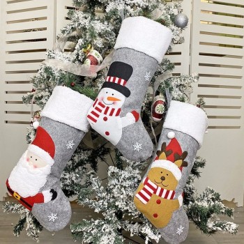 Snowman Socks Christmas Stocking Gifts Party Decoration