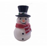 BPA livre de plástico personalizado com LED piscando boneco de neve presente de natal para crianças