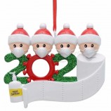 2020 pai natal quarentena ornamento personalizado pandemia social distanciamento decoração de natal presente de natal