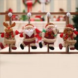Novos acessórios para árvores de natal estatuetas de natal decorações de natal dançando pano bonecos pequenos pingentes presentes