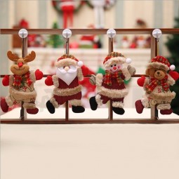 Novos acessórios para árvores de natal estatuetas de natal decorações de natal dançando pano bonecos pequenos pingentes presentes