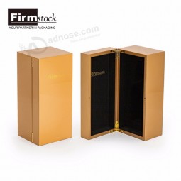 Wholesale Luxury Wooden Boxes Luxurious Brown Gift Glasses 6 Bottles Pine Wood Bottle packing Wine Box