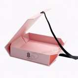 Großhandel benutzerdefinierte Papier Geschenk Faltschachtel mit Band Verpackung Box Druck Logo