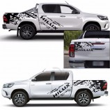 Car decals 3 pieces mudslinger side door tail door 4x4 Off road graphic vinyl Car sticker custom Fit For hilux 2012 2015 2018