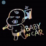 Etiqueta engomada personalizada del coche del bebé a bordo de China para el coche con su propio diseño
