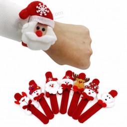 LED brinquedos de natal anel de mão santa boneco de neve círculo luminoso de mão natal presente infantil pulseira tapa palmas brinquedo