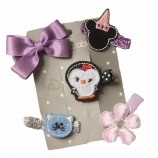 Neujahr Weihnachten Geburtstagsgeschenk Für Mädchen Neues Design Baby Mädchen Haarschmuck Ornament 5 Stück Set Krone Pelz Haarspangen mit Bogen