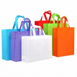 wholesale bolso no tejido colorido personalizado, bolso de compras no tejido plegable barato bolso no tejido laminado reutilizable