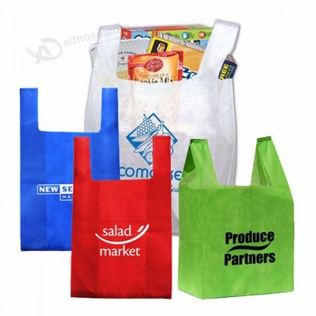 bolsas no tejidas de pp reutilizables cortadas dwu personalizadas para embalaje de compras